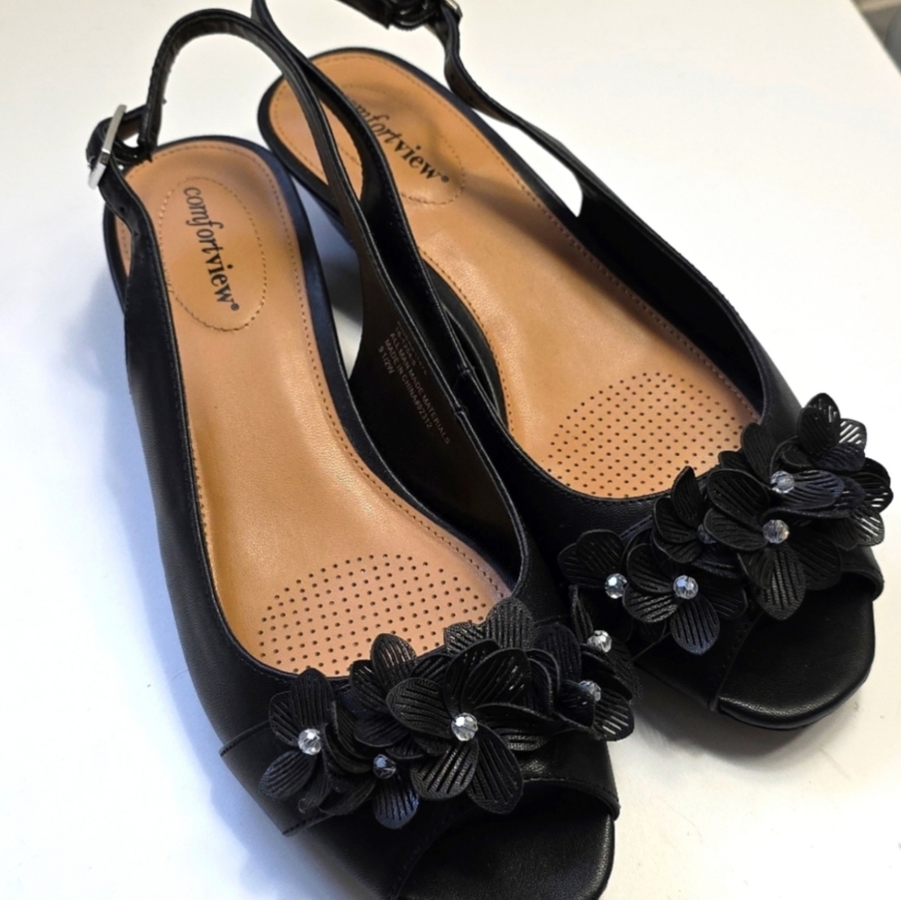 Comfortview - Black Heels Elegant Design NWOT
